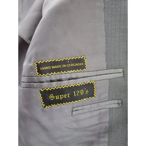 VINTAGE Oxford Clothes Sport Coat 42 Saks Blazer Wool Silk Unstructured